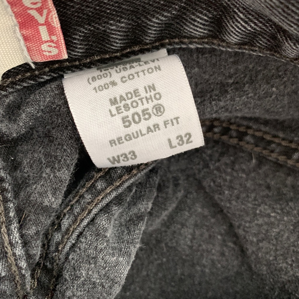 Vintage Levi's 505 Black Wash 28 29 - Picture 7 of 8